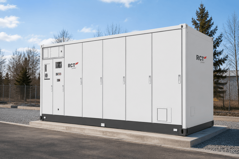 Batterij container op locatie